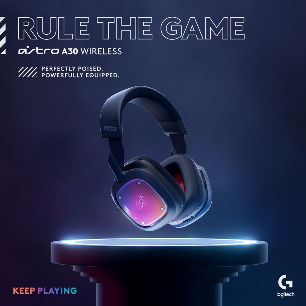Headset Sem Fio Logitech G Astro A30 LIGHTSPEED com Conexão