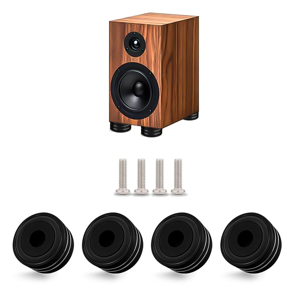 Tertullus 4 piedini per altoparlanti HiFi 40 mm × 20 mm alluminio M4 nero