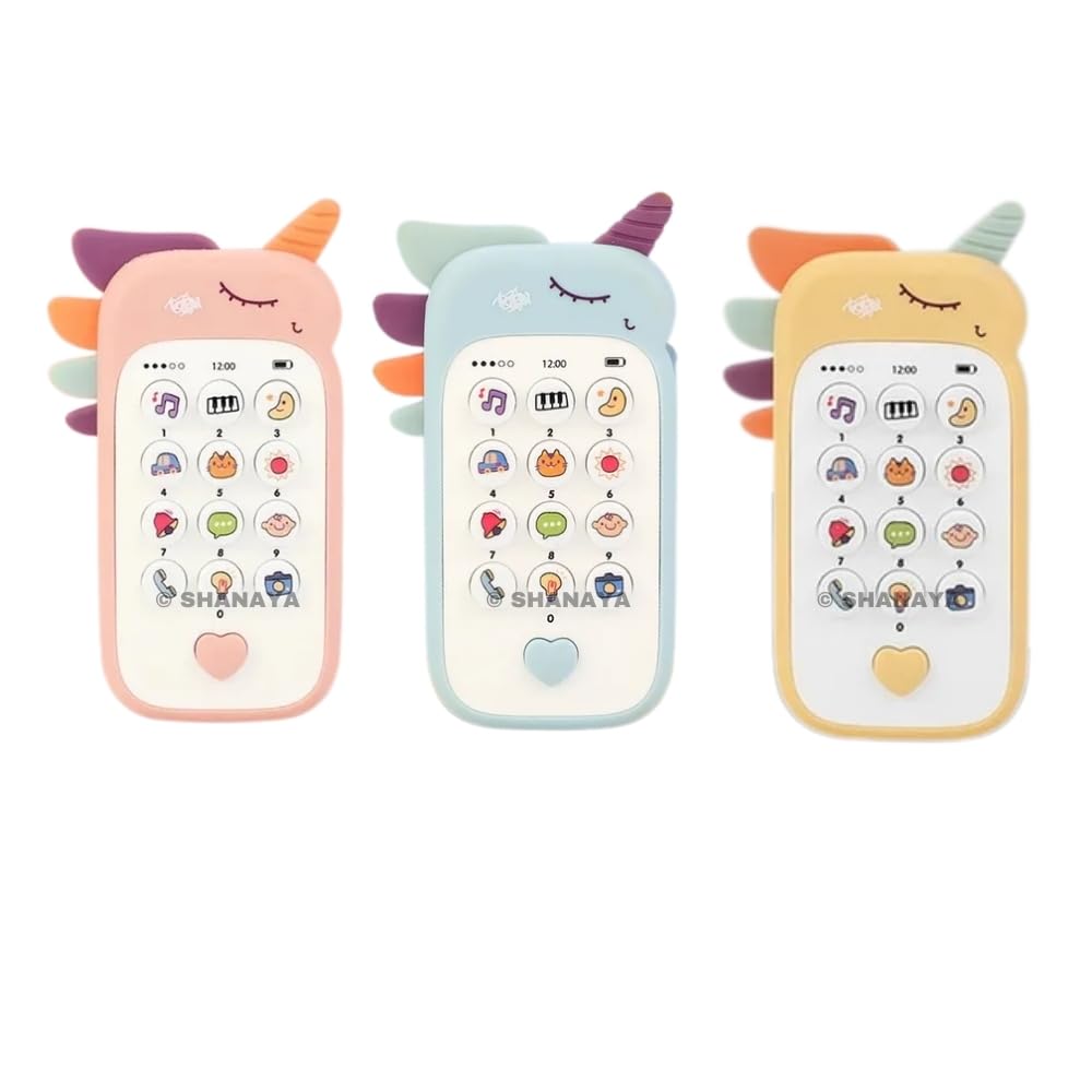 SHANAYA Unicorn Style Pretend Play Cell Mobile Phone Toy for Kids, Toddlers with Music, Ringtones, Lights - Birthday Party Favors and Gifts for Girls (Assorted 1 Piece) (B0DFQF6T7P) Amazon Price History, Amazon Price Tracker