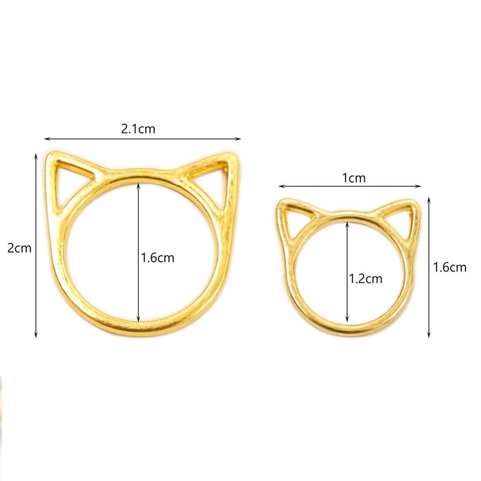 Colorful Stitch Markers with Wooden Storage Box for Knitting and Crocheting Cat Shape Needles Stoppers Locking Sewing Accessories 30Pcs Metal (Gold Cat)