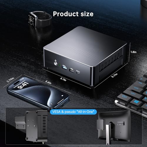 Image of Thdeukoty Mini PC i9-13900H, 14C /20T Up to 5.4GHz, 64G DDR5 RAM 4T NVMe SSD, Mini Desktop Computer Win 11 Pro, Dual 2.5G LAN, WiFi6E, BT5.3, DP /HDMI /USB4 Triple Display, VESA