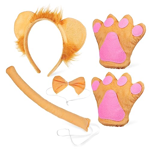 FOMIYES 1 Juego Diadema De Venda Accesorios Para Disfraces De Leones Tocado De Orejas De Fiesta Traje De Las Mujeres Melena Disfraz De Leon Disfraz De Adulto Tela