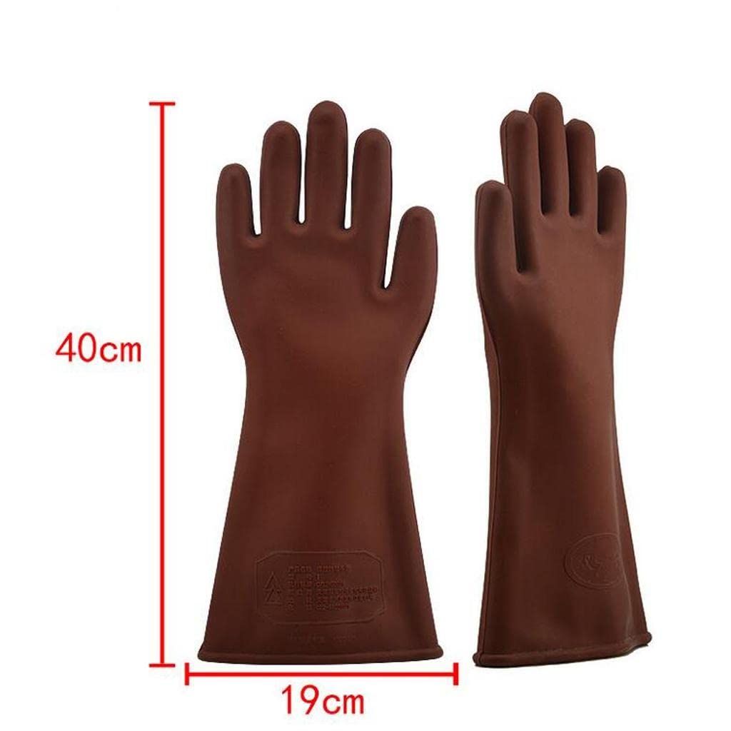 1 Paire de Gants de Sécurité électrique Entièrement Isolants - Caoutchouc - 12 KV