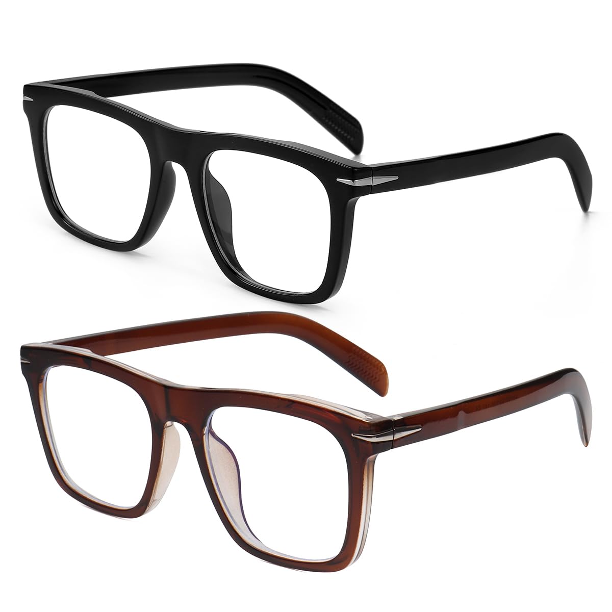 JOVAKIT Square Frame Glasses for Women Men Non-prescription Clear Lens Eyeglasses Anti-Blue Light Lens Eyewear