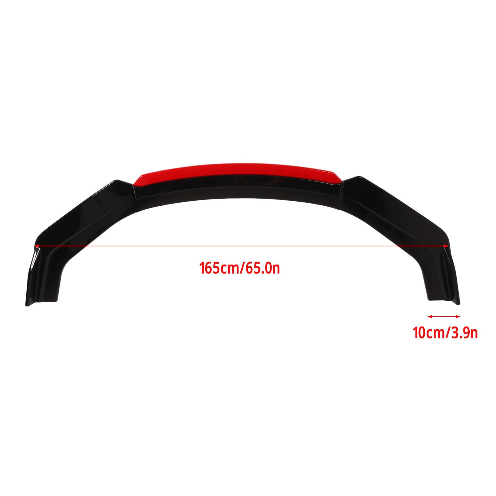 Splitter Anteriore Universale per Auto, 6 Pezzi, Separatore per Labbro del Paraurti Anteriore con Labbro Anteriore Rosso, Diffusore per Diffusore per Paraurti Nero Lucido,