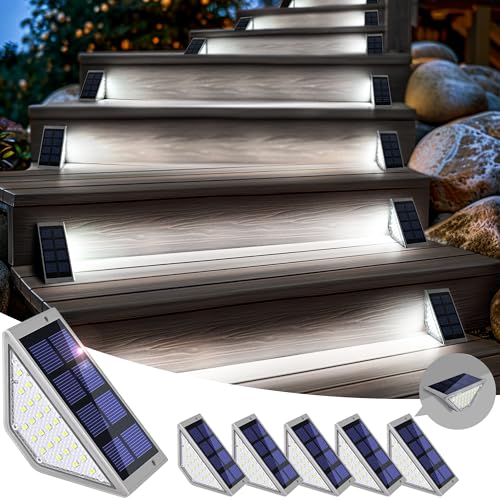 SOLPEX Solar Step Lights for Outside,Solar Lights Outdoor Waterproof Decor for Stair, Step, Deck...
