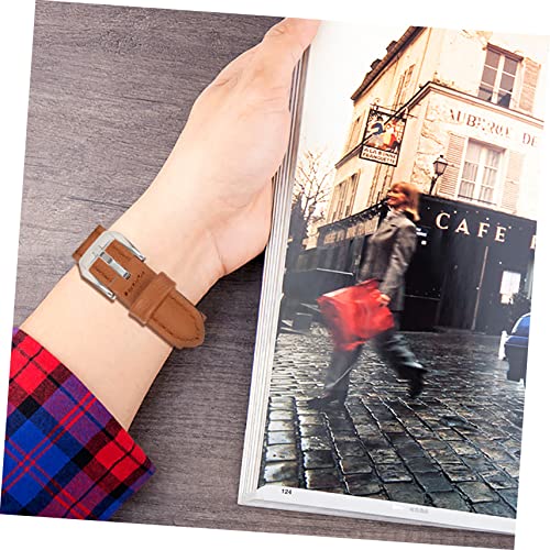 BESPORTBLE 1pc Band for Stylish Replacement Strap Simple Design for Daily Wear Comfortable Fit Suitable for Business and Casual Occasions Brown3