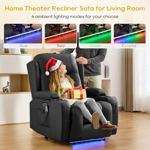 Sillón reclinable eléctrico negro de una plaza miniatura 5