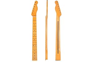 Matte Yellow Electric Guitar Neck Replacement For Electronic Guitar Lovers
