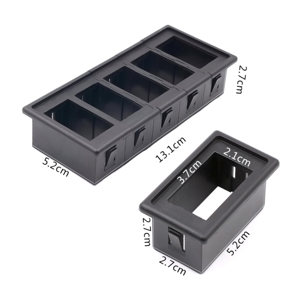 OUNONA Car USB Rocker Switch Housing Kit Durable Panel Holder for Automotive Use Fireproof Easy Mounting