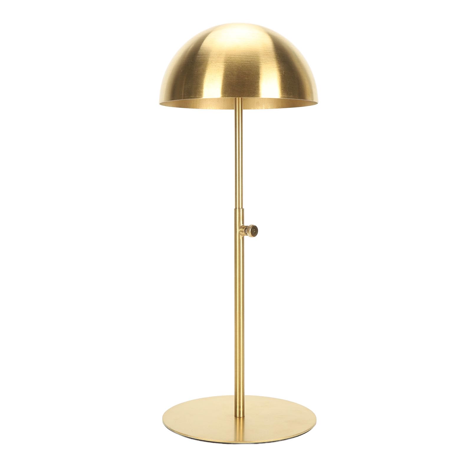 Qcwwy Espositore per Cappelli in Acciaio Inossidabile, Supporto per Cappelli Portatile Regolabile in Altezza Supporto per Testa per Parrucche Antiscivolo Antiruggine per Riporre (GOLD)