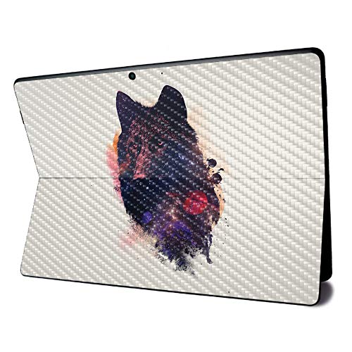 Image of MightySkins Carbon Fiber Skin for Microsoft Surface Pro X - Universal Wolf | Textured Carbon Fiber Finish | Easy to Apply, Remove, and Change Styles | Made in The USA