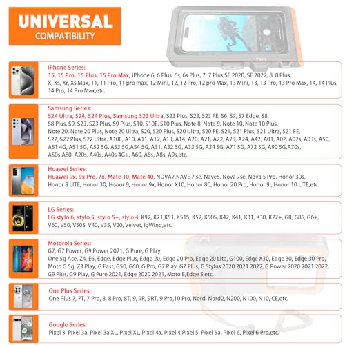 Waterproof Phone Case for Underwater Touch Screen Photography, Diving Snorkeling Swimming Surfing Housing for iPhone 15 Pro Max/15 Pro Samsung S24 Ultra/S24 Plus No More Than 6.9 Inch Smartphones