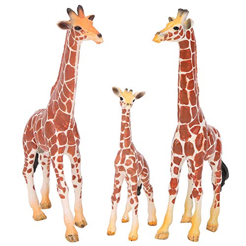 Alinory Figuras de Animales pintadas a Mano con Apariencia de Alta simulación, Modelo de Jirafas, PVC para niños, Regalos educativos(1 Giraffe)