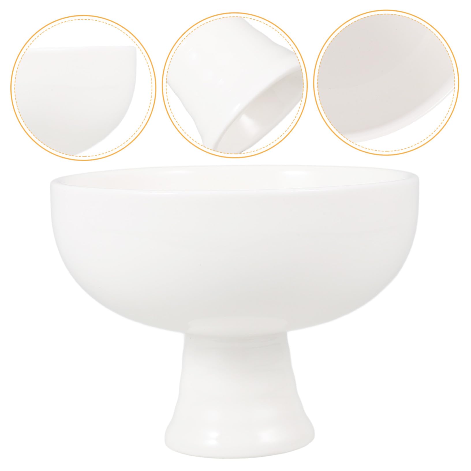 Bol de Cerámica con Pedestal Redondo de Cuenco para Postres Helados y Frutas Diseño Elegante para Servir Aperitivos y Dulces Casa o Restaurante