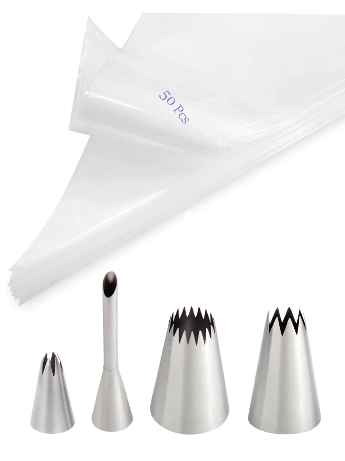 Churro Making Kit – 54 Pcs Large Piping Tips and Bags Set for Homemade Churrera, Churro Maker and Filler