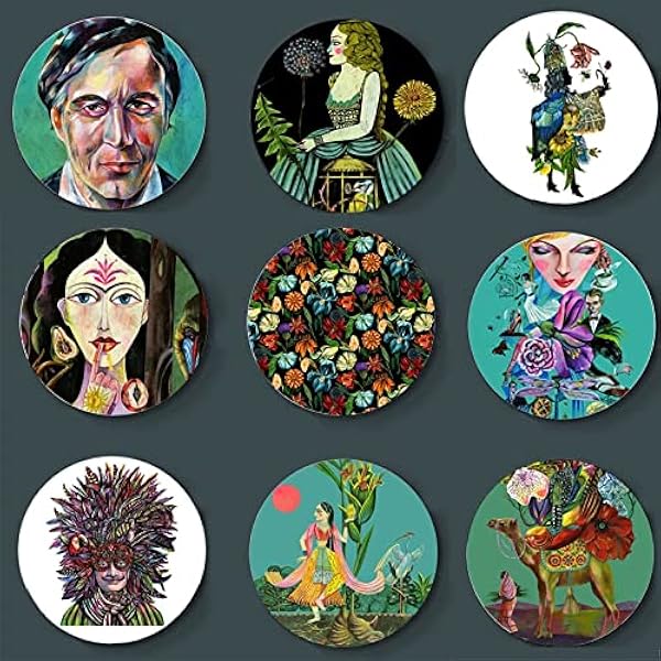 Borden Dinerborden Schilderij muurplaat mooie Europese stijl decoratieve plaat eenvoud kunstplaat thuis bar studio wanddecoratie (Color : 57IU, Grootte : 10 inches(25.5cm))