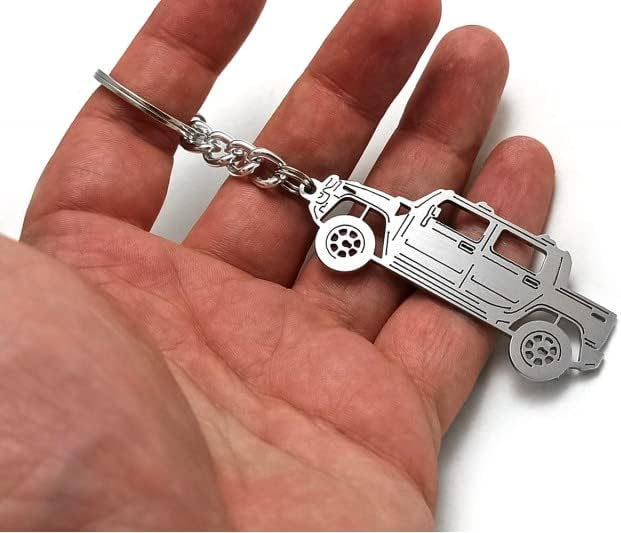 Keychain With Ring Suitable for For Hummer H2 SUT Car Enthusiasts Steel Key Pendant Chain Automobile Gift Car Design Accessories Laser Cut