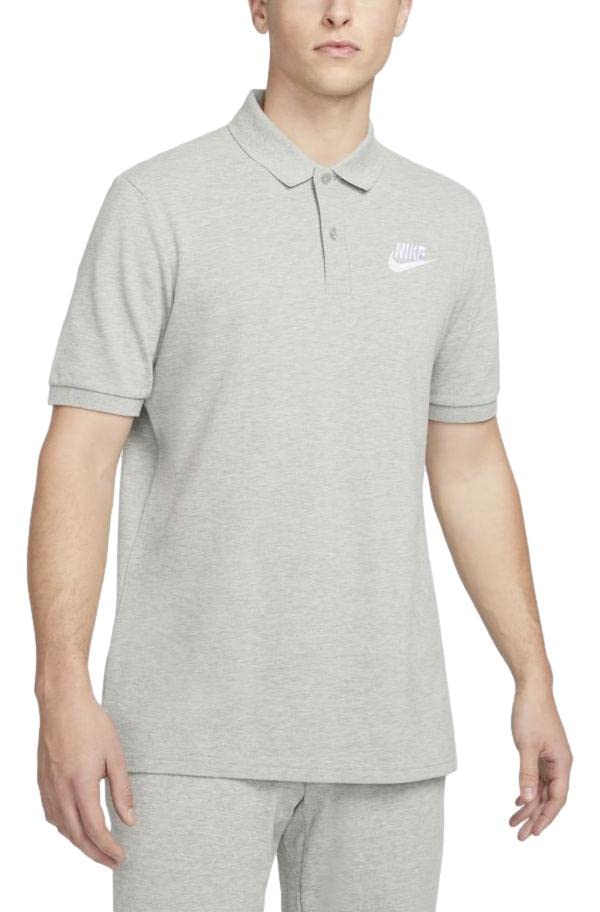 Nike Men's Polo Shirt 100% Cotton SPTCAS CN8764 Gray (Large)