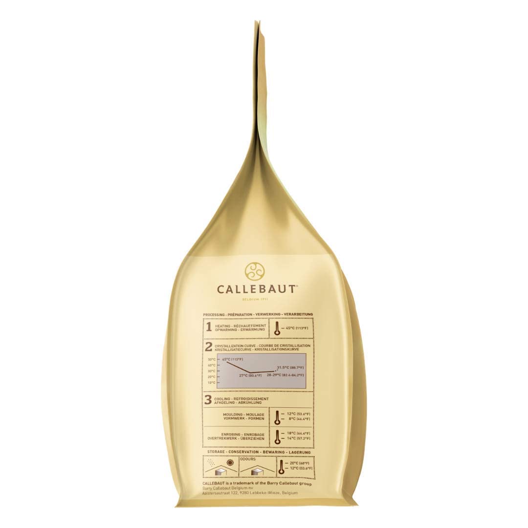 CALLEBAUT Kuvertüre Callets Weiße Schokolade 28% Kakao 2500 G 1er Pack