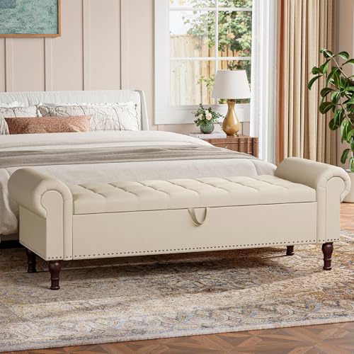 YOUDENOVA Storage Ottoman Bench for Bedroom, 60