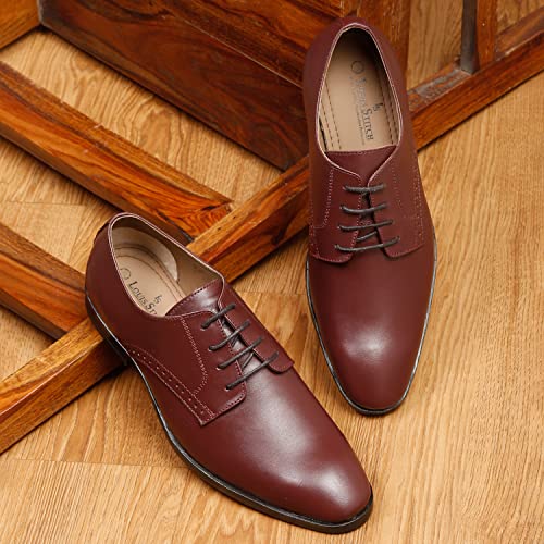 Image of LOUIS STITCH Formal Derby Lace Up Shoes for Men | Handcrafted Italian Leather Mens Shoes | RXPL