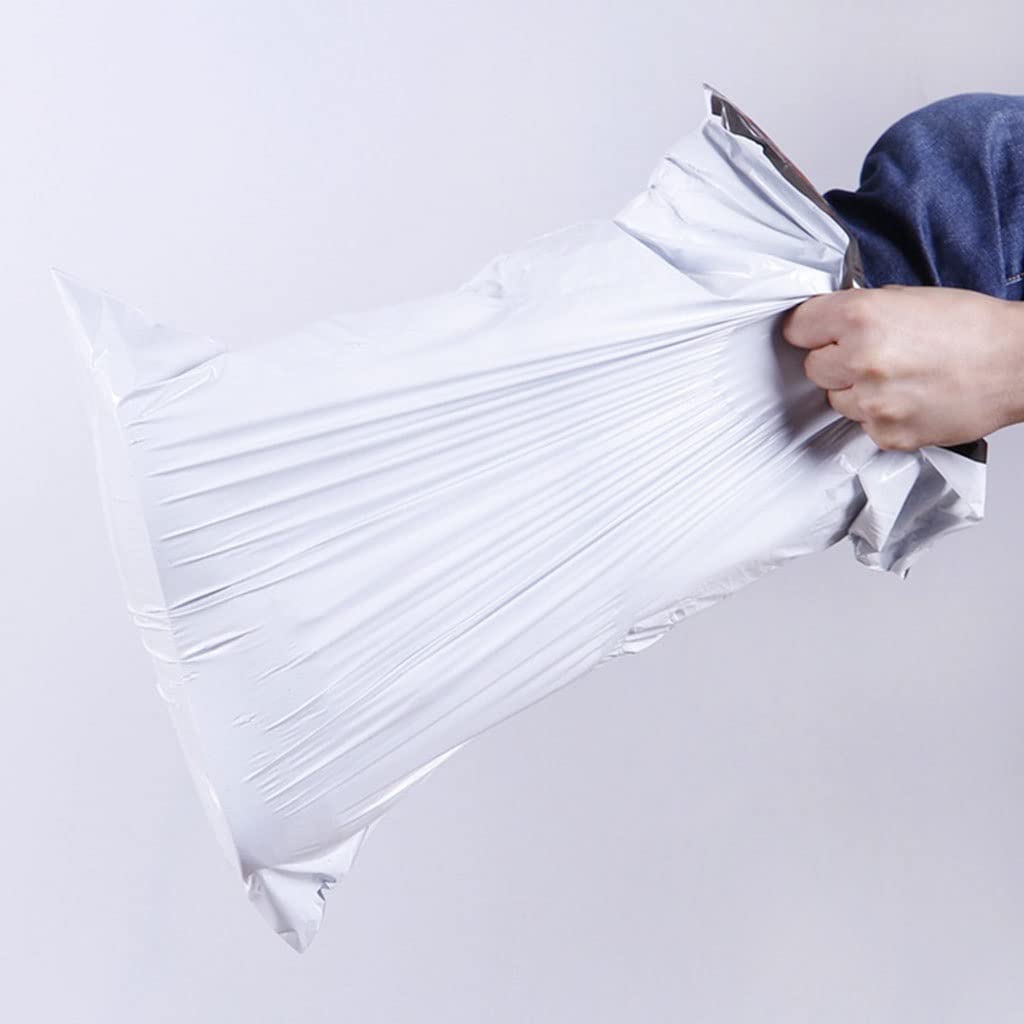 Bolsa de mensajería Blanca, for Sobres exprés, Bolsas de Correo, Bolsas de envío, Bolsas de plástico con Sello Autoadhesivo, 50 Unidades(50x60cm 50pcs)