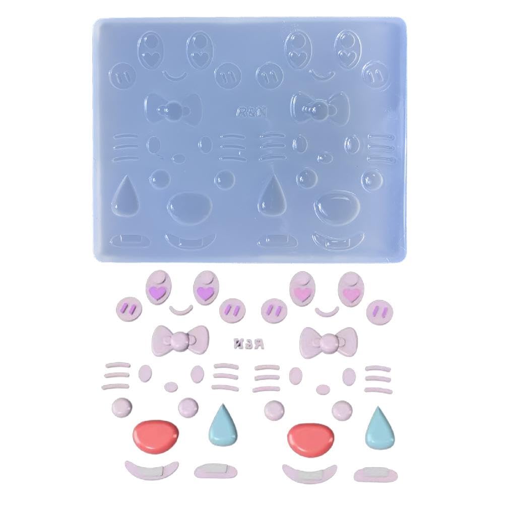 Small Expression Silicone Mold Keyring Pendant Handmade Ornament Mold Valentines Day Birthday Gift Jewelry Eye Small Expression Mold