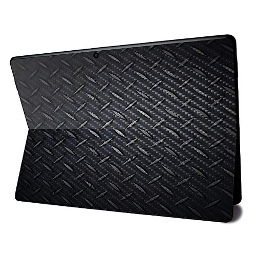 Image of MightySkins Carbon Fiber Skin for Microsoft Surface Pro X - Black Diamond Plate | Textured Carbon Fiber Finish | Easy to Apply, Remove, and Change Styles | Made in The USA