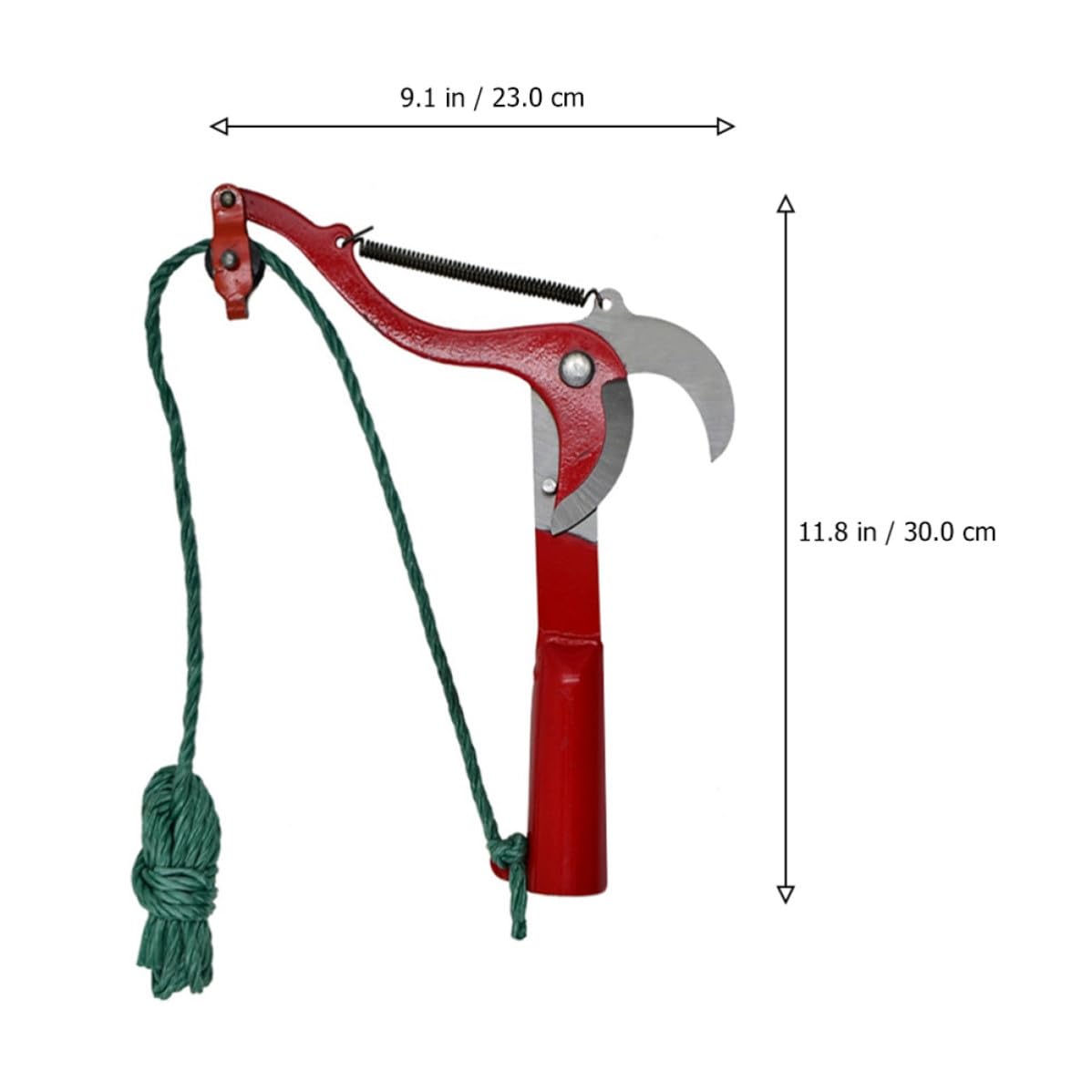 Podadora de Árboles Extensible de Acero Rojo con Polea Compuesta