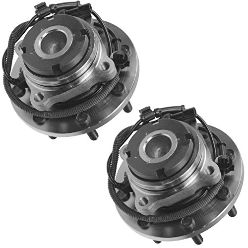 Image of TRQ Front Left and Right Wheel Bearing and Hub Assembly Set 2 Piece Compatible with 1999-2004 Ford F-250 Super Duty Rear Wheel Drive Mono Beam Axle 1999-2004 F-350 Super Duty