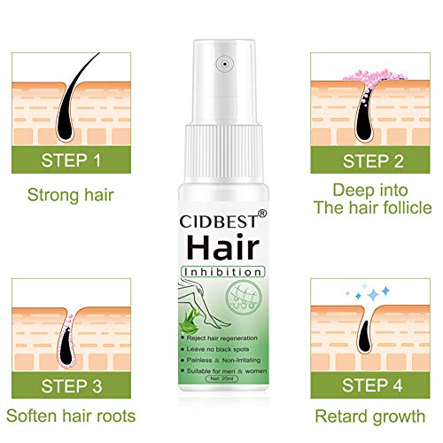Hair Inhibitor, Hair Stop Growth Spray, Hair Removal Spray, Painless Hair Removal Inhibitor, for Face, Arm, Leg, Armpit, Permanent Hair Removal - Thumbnail 3