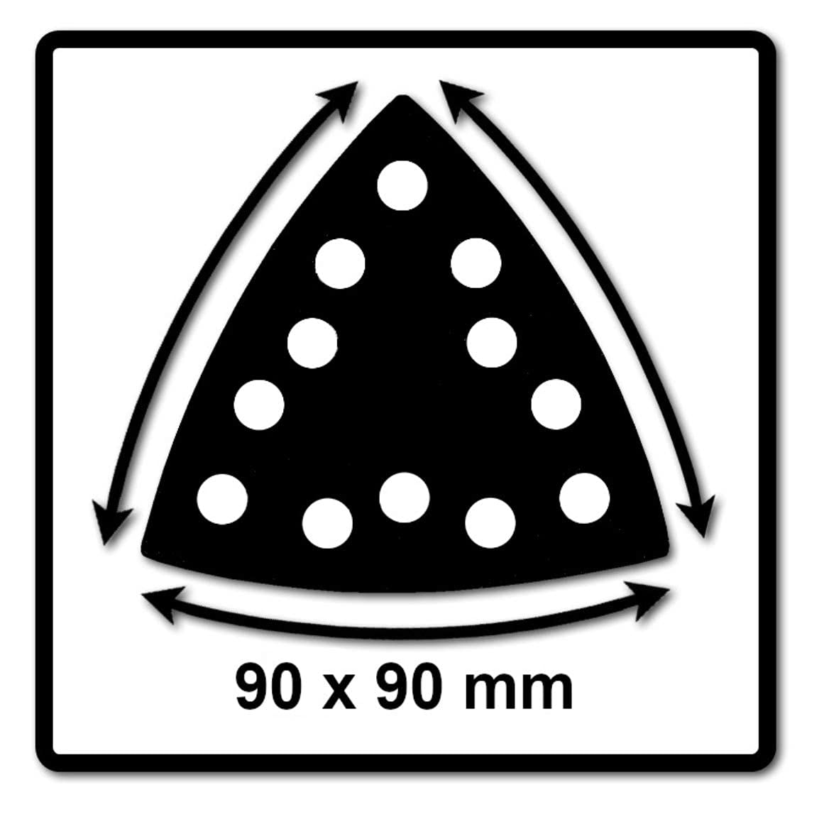Mirka Tampone di protezione 90x90x90mm a 12 fori, 1 pezzo, per la protezione dei dischi abrasivi con rivestimento in a strappo, 8293012111