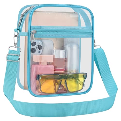 Image of USPECLARE Clear Purse Stadium Transparent Messenger Bag Stadium Approved for Men and Women Clear CrossBody Bag