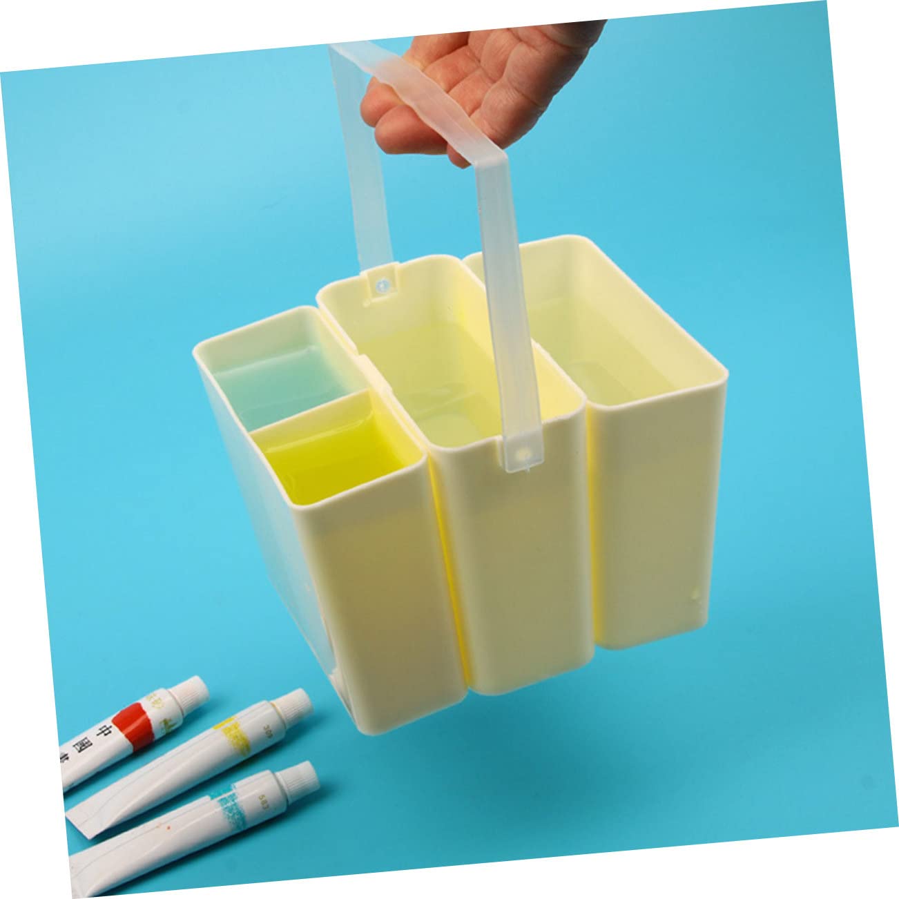 KONTONTY Paint Container Brush Washer for Painting Portable Easy-Clean Paint Brush Bucket Multi-use