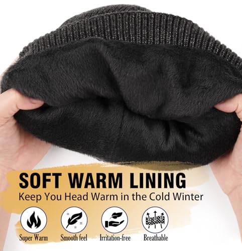 Gorro LED con forro polar Wmcaps recargable USB C transpirable para invierno 3
