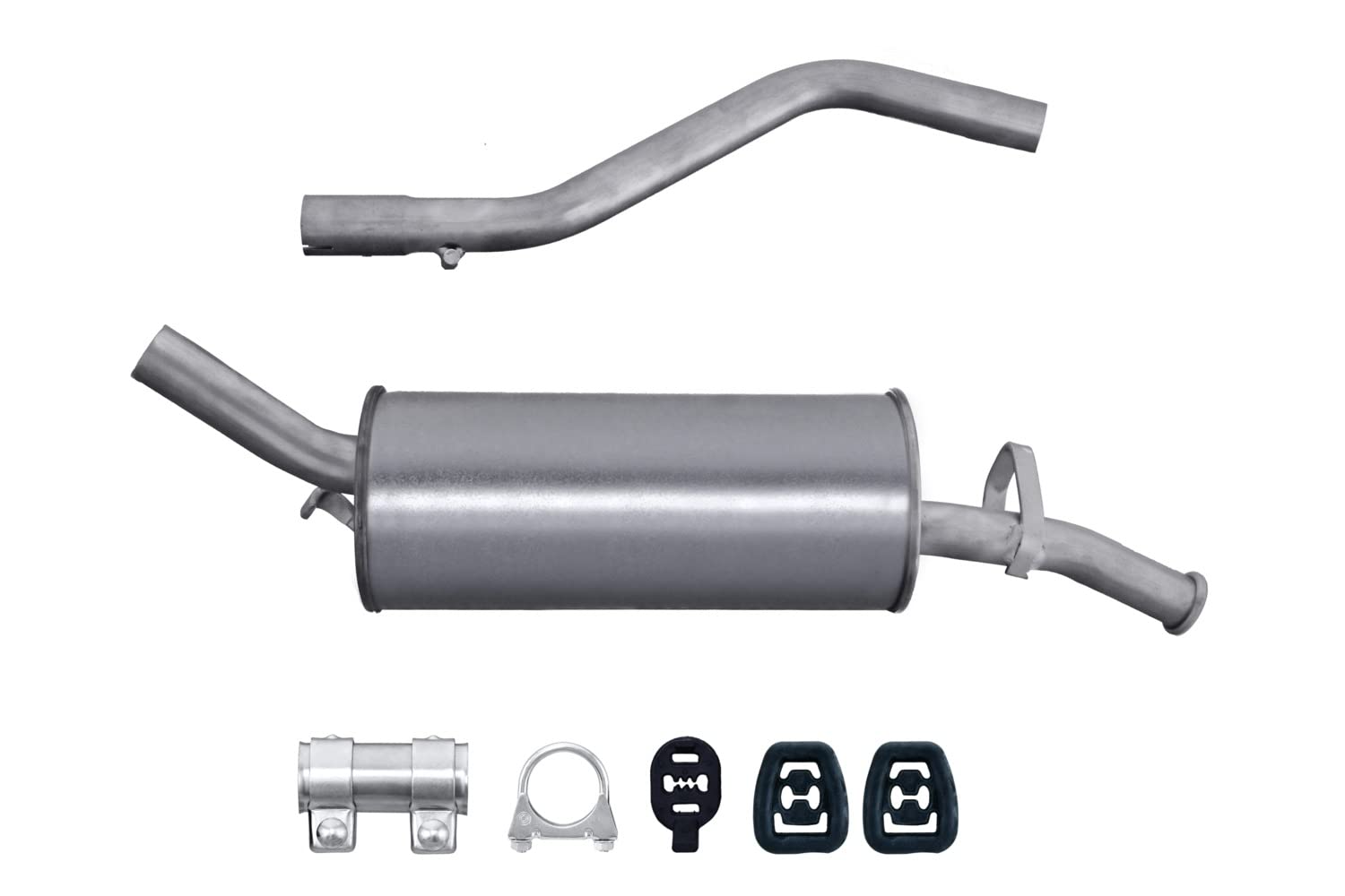 HELLA 8LD 366 028-711 Tłumik końcowy - Easy2Fit® Kit - z tyłu - dwuczęściowy - Komplet z elementami do montażu
