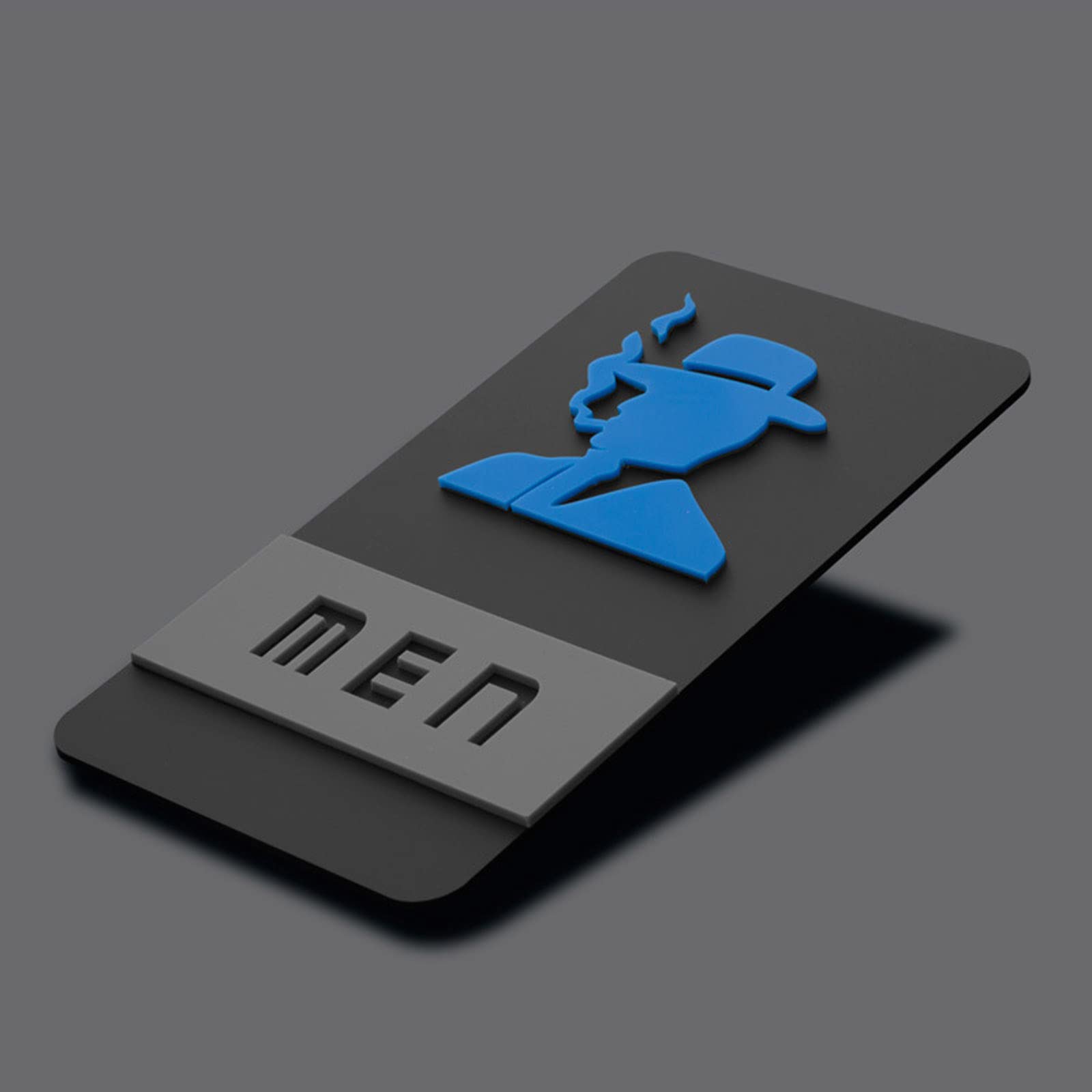 Toilettenschild, Toiletten-Identifikationsschilder aus Acryl for Männer und Frauen, erhabene 3D-Symbole, 4,3 x 8 Zoll, for Büros, Geschäfte Restaurants