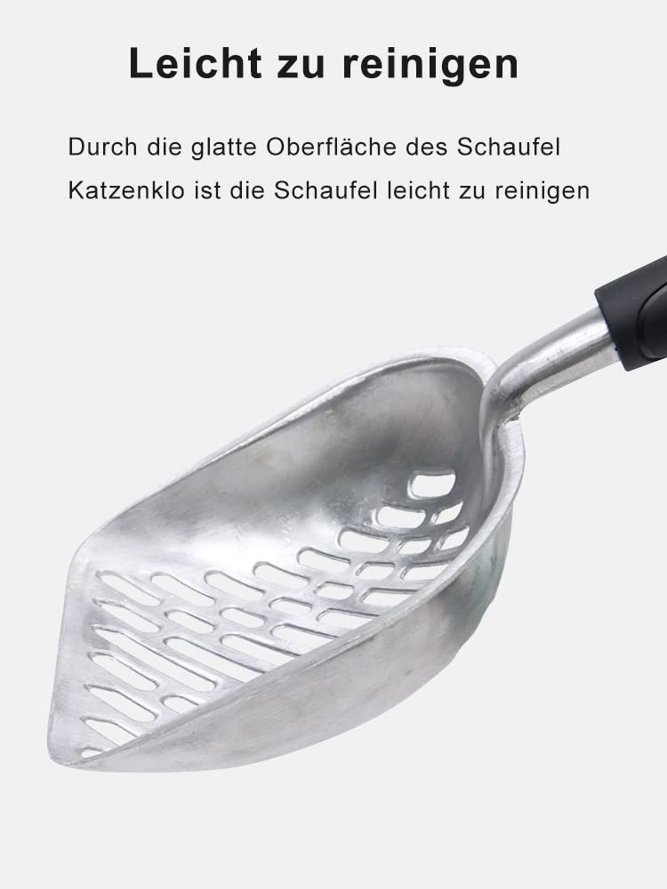 Katzenstreu-Schaufel Aus Metall - Siebschaufel Mit 3 Maschenweiten