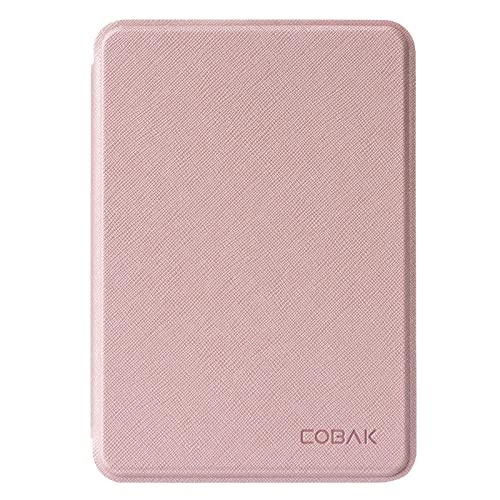 Image of CoBak Case for All New 6 Inch E-Reader 2024 and 2022 (11 Generation) - PU Leather Smart Cover, Auto Sleep and Wake,Rosegold