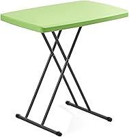 Vista 14 de Mesa plegable para tarjetas, altura ajustable, mesa de actividades plegable personal para uso doméstico, picnic, fiesta, sin montaje