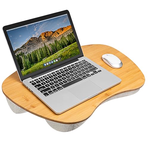 ROSSIE HOME XL Bamboo Lap Desk - Natural - Fits up to 17.3 Inch Laptops