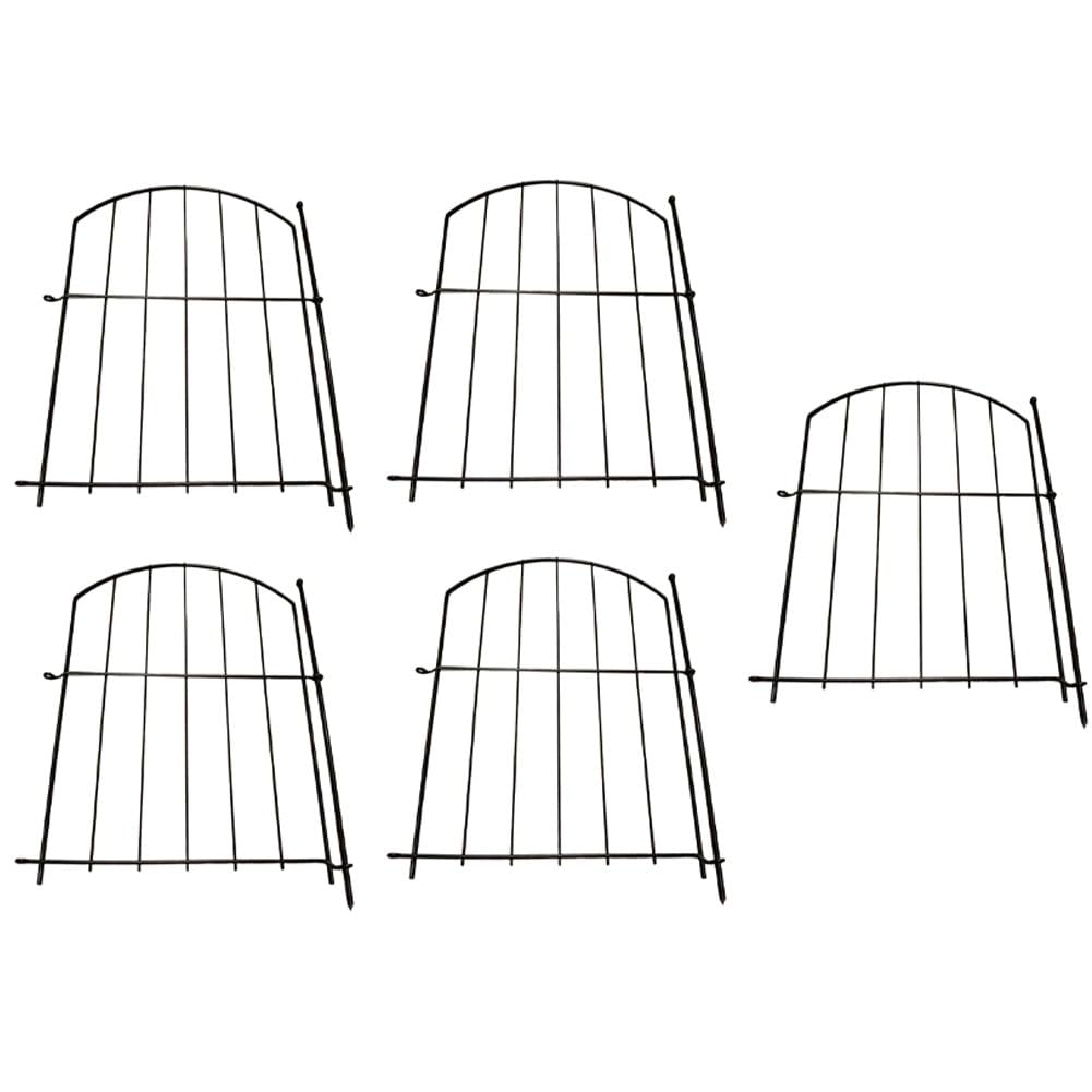 Recinzione in metallo, 5 pezzi, 43,2 x 33 cm, per giardino e