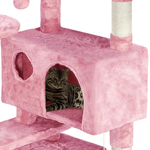 image for Yaheetech 62in Cat Tree Tower for Indoor Cats, Kitten Furniture with D