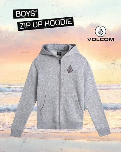 Volcom Boys Hoodie - Fleece Full Zip Up Hoodie Sweatshirt with Back Graphic - Stylish Hooded Sweatshirt for Boys (8-16)2