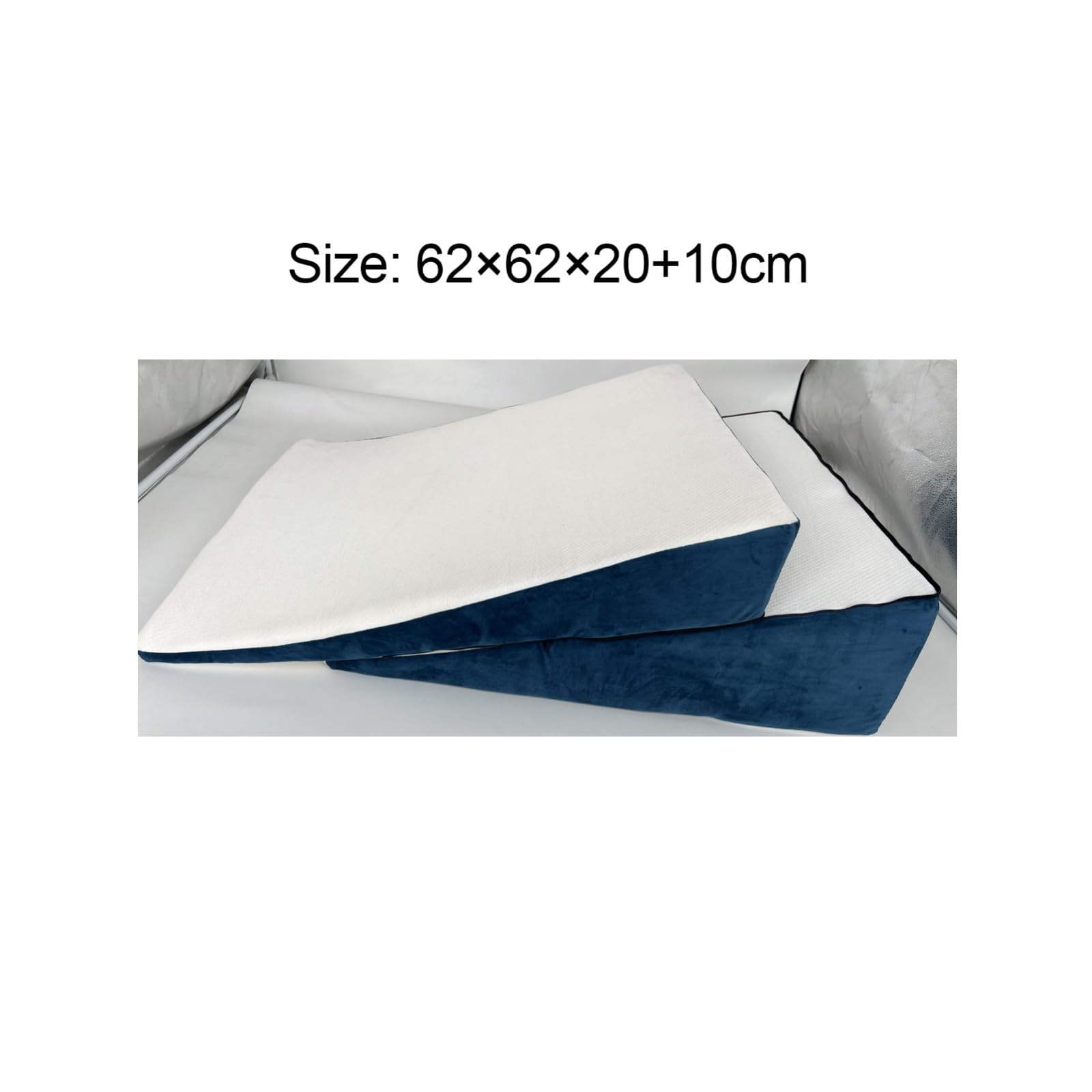 Almohada Cuña Adulto,Almohada Lectura Triángulo para Soporte La Espalda Y Relax,Cojin Sofá Y De Espuma Viscoelástica para Cama con Funda Lavable Extraíble para Alivio del Dolor De Espalda