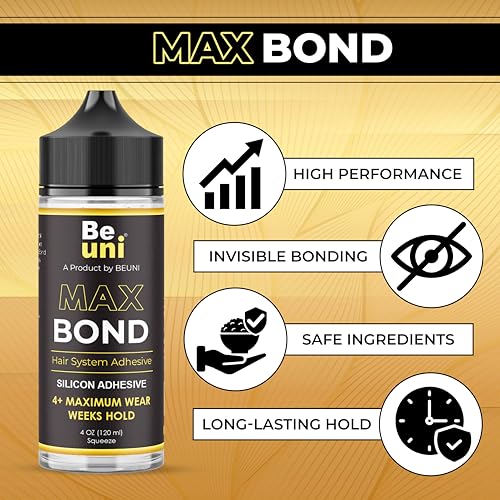 Image of Hair Patch Glue And Wig Adhesive Remover Combo Strong Hold Hair Wig Glue With Easy Removal Solution All Weather Use For Hair Patch And Wigs (Max Bond & Max Clear)