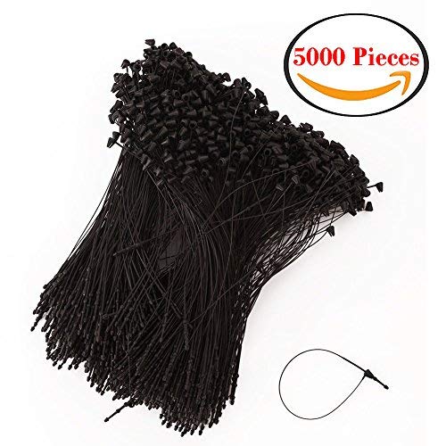 5000pcs Snap Lock Pin Security Loop Black Plastic Tag Fastener Paper Price Tagging Fasteners for Retail Store Clothing (5