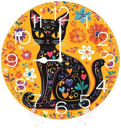 Miniatura 10 de Reloj de pared con estampado de leopardo y guepardo, reloj analógico de cuarzo silencioso sin tictac, reloj náutico retro de madera con números