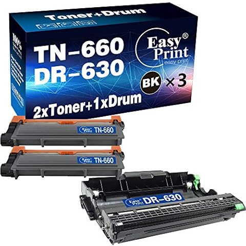EASY PRINT EASY PRINT Compatible Toner Cartridge Replacement for Brother TN660 and 1-Pack DR-630 DR630 Drum Unit, Black, 2 Pack Cover